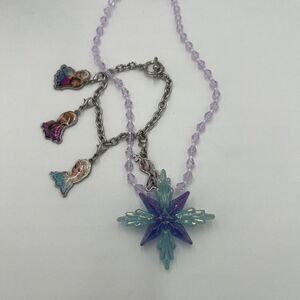 Disney Frozen Charm Bracelet and Plastic Necklace - Kid's Jewelry